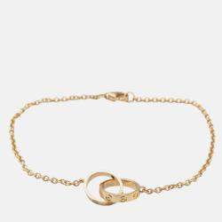 Pre Owned Cartier Love Interlocking 18K Rose Gold Bracelet