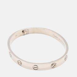 Pre Owned Cartier Love 18K White Gold Bangle Bracelet