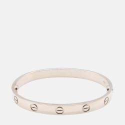Pre Owned Cartier Love 18K White Gold Bangle Bracelet