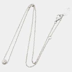 Pre Owned Cartier Cartier D'Amour Large Model 18K White Gold Diamond Necklace