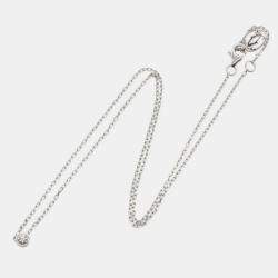 Pre Owned Cartier D'amour Small 18K White Gold Diamond Necklace