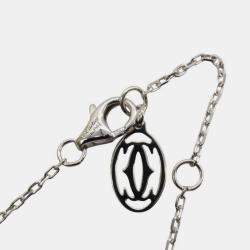 Pre Owned Cartier D'amour Small 18K White Gold Diamond Necklace