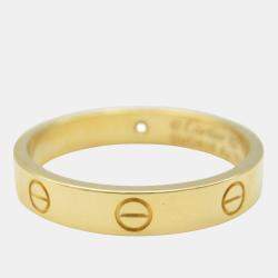 Pre Owned Cartier Love 18K Yellow Gold Ring EU 62