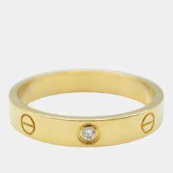 Pre Owned Cartier Love 18K Yellow Gold Ring EU 62