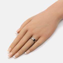 Pre Owned Cartier Love 18K White Gold Band Ring EU 52