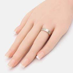 Pre Owned Cartier Love 18K White Gold Band Ring EU 54