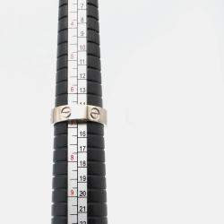 Pre Owned Cartier Love 18K White Gold Band Ring EU 54