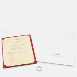 Pre Owned Cartier Love 18K White Gold Band Ring EU 54