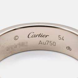 Pre Owned Cartier Love 18K White Gold Band Ring EU 54