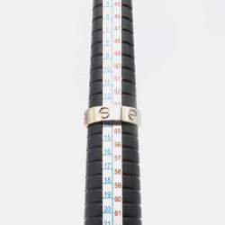 Pre Owned Cartier Love 18K White Gold Band Ring EU 54
