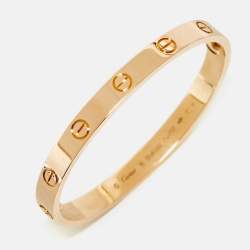 Pre Owned Cartier Love 18k Rose Gold Classic Model Bracelet 16 