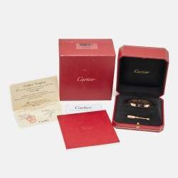 Pre Owned Cartier Love 18k Rose Gold Classic Model Bracelet 16 