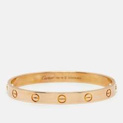 Pre Owned Cartier Love 18k Rose Gold Classic Model Bracelet 16 