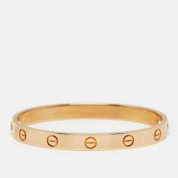 Pre Owned Cartier Love 18k Rose Gold Classic Model Bracelet 16 
