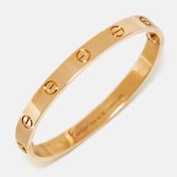 Pre Owned Cartier Love 18k Rose Gold Classic Model Bracelet 16 