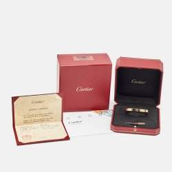 Pre Owned Cartier Love 18k Rose Gold Classic Model Bracelet 16 