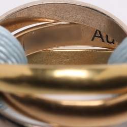 Pre Owned Cartier Trinity 18k Three Tone Gold Adjustable Cord Bracelet