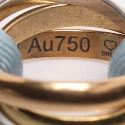 Pre Owned Cartier Trinity 18k Three Tone Gold Adjustable Cord Bracelet