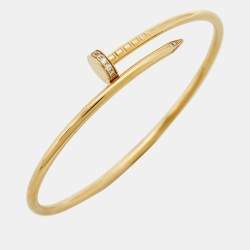 مملوكة مسبقًا سوار كارتييه جوست أون كلو ألماسات ذهب أصفر عيار 18 موديل صغير مقاس 16