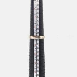 Pre Owned Cartier Happy Birthday 18K White Gold Band Ring EU 60