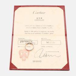 Pre Owned Cartier Love 18K White Gold Band Ring EU 53