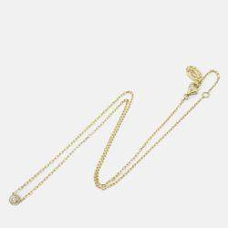 Pre Owned Cartier D'amour 18K Yellow Gold and Diamond Pendant Necklace