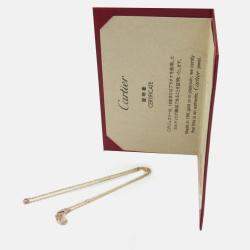 Pre Owned Cartier D'amour Pink Sapphire 18K Rose Gold Necklace