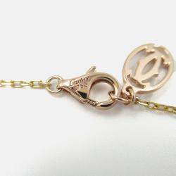 Pre Owned Cartier D'amour Pink Sapphire 18K Rose Gold Necklace