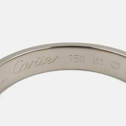 Pre Owned Cartier Love 18K White Gold Band Ring EU 61