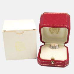 Pre Owned Cartier Love 18K White Gold Band Ring EU 48