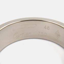Pre Owned Cartier Love 18K White Gold Band Ring EU 48