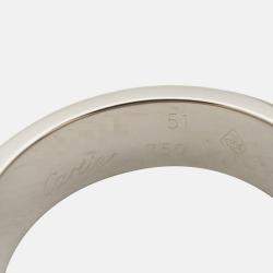 Pre Owned Cartier Love 18K White Gold Band Ring EU 51