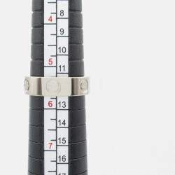 Pre Owned Cartier Love 18K White Gold Band Ring EU 51