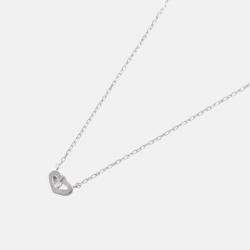 Pre Owned Cartier Heart C 18K White Gold Diamond Necklace