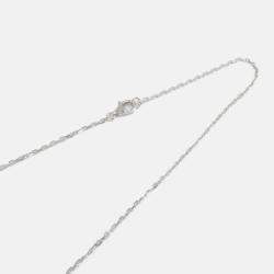 Pre Owned Cartier Heart C 18K White Gold Diamond Necklace