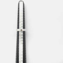 Pre Owned Cartier Love 18K White Gold and Diamond Band Ring EU 50