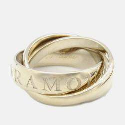 Pre Owned Cartier Trinity 18K White Gold Band Ring EU 49