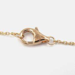 Pre Owned Cartier Amulette De Cartier 18K Rose Gold, Diamond, Malachite Pendant Necklace