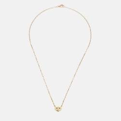 Pre Owned Cartier Heart C de Cartier Diamond 18k Rose Gold Necklace