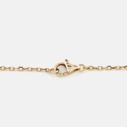 Pre Owned Cartier Heart C de Cartier Diamond 18k Rose Gold Necklace