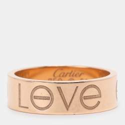 Pre Owned Cartier Love 18k Rose Gold Wedding Band Ring Size 50