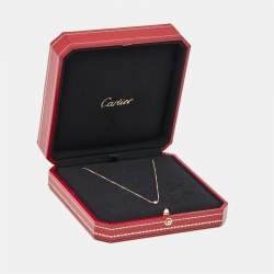Pre Owned Cartier D'amour Diamond 18k Yellow Gold Mini Model Necklace