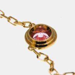 Pre Owned Cartier D'amour 18K Rose Gold and Sapphire Pendant Necklace