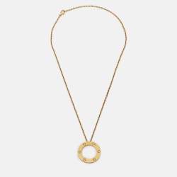 Pre Owned Cartier Love 18k Yellow Gold Pendant Necklace
