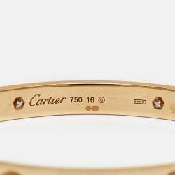 مملوكة مسبقًا سوار كارتييه لوف 4 ألماسات ذهب وردي عيار 18 مقاس 16