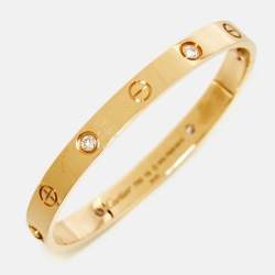 مملوكة مسبقًا سوار كارتييه لوف 4 ألماسات ذهب وردي عيار 18 مقاس 16