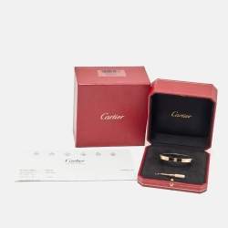 مملوكة مسبقًا سوار كارتييه لوف 4 ألماسات ذهب وردي عيار 18 مقاس 16