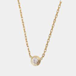 Pre Owned Cartier D'Amour 18K Yellow Gold Diamond Necklace