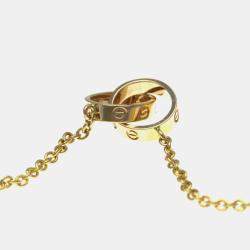Pre Owned Cartier Love Interlocking 18K Rose Gold Necklace