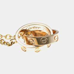 Pre Owned Cartier Love Interlocking 18K Rose Gold Necklace